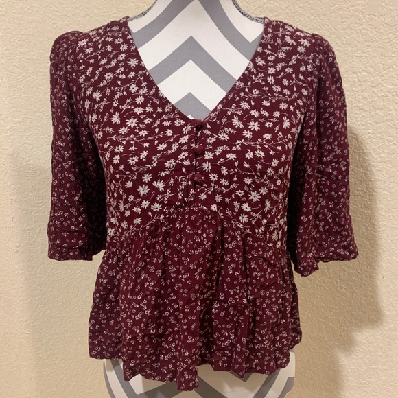 Flowy floral crop top Arizona jean co size medium - Picture 1 of 4